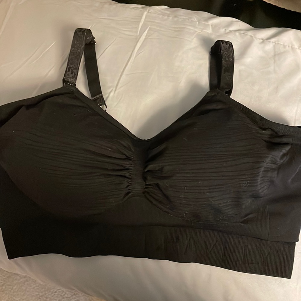 Kindred bravely pumping nursing bra large black worn once